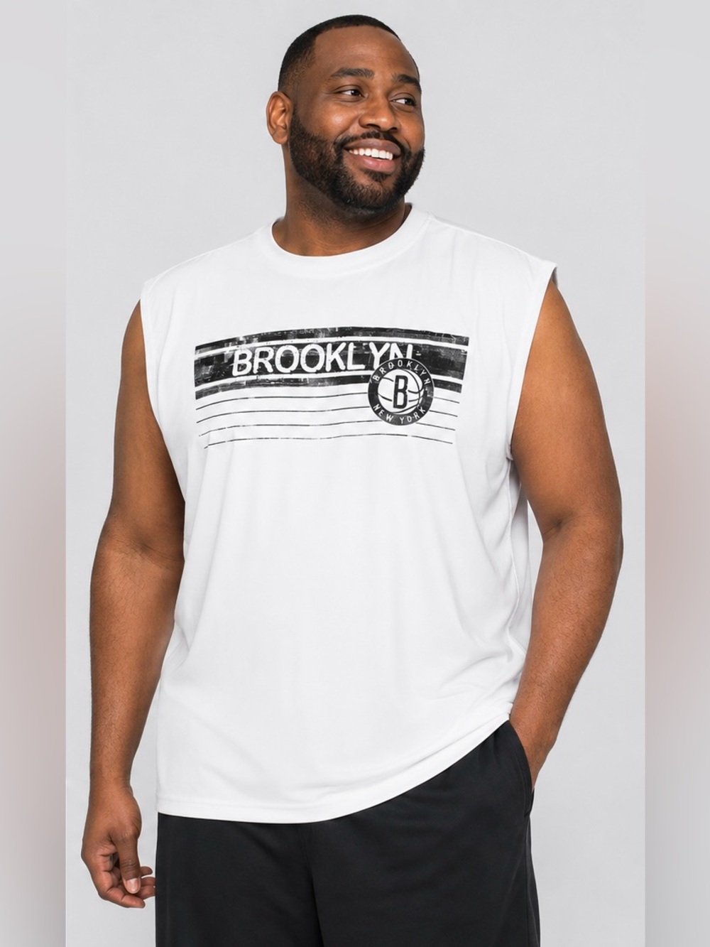 NWT [Zipway] Brooklyn Nets NBA Muscle Tee Sleeveless Tank Big & Tall Men's 3X